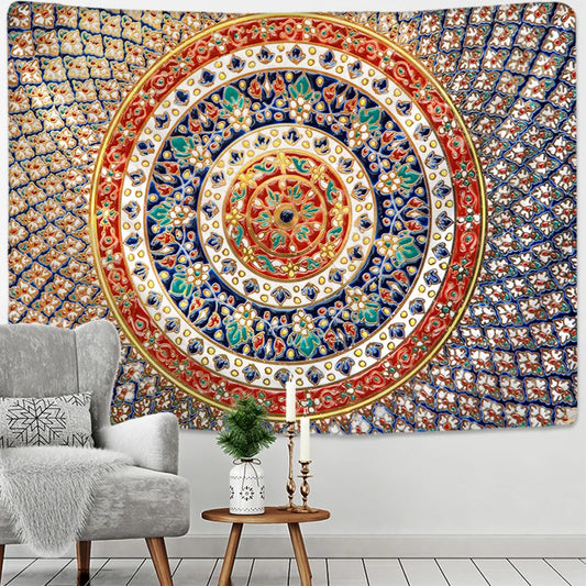 Mandala Tapestry Wall Hanging Floral Boho Deco Dorm Tapiz Psychedelic Tapestry Hippie Carpet Indian Background Fabric Wall