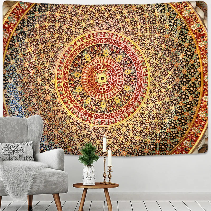 Mandala Tapestry Wall Hanging Floral Boho Deco Dorm Tapiz Psychedelic Tapestry Hippie Carpet Indian Background Fabric Wall