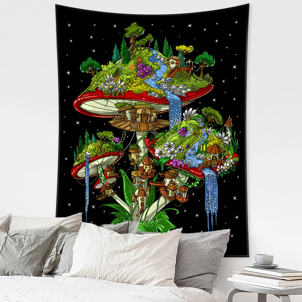 Mushroom Utopia Tapestry