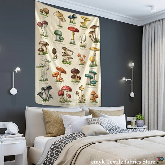 Whimsical Fungi Tapestry