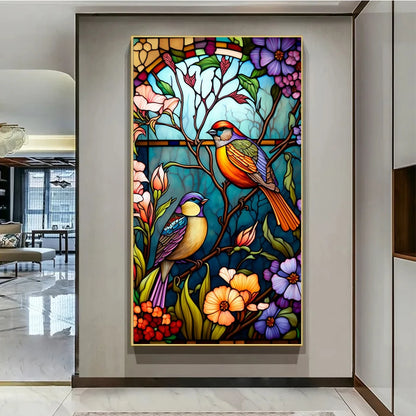 Stained Glass Birds of Paradise