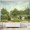 Idyllic Scenery Van Gogh Oil Painting Tapestry Wall Hanging Bohemian Simple Home Art Aesthetic Room Decor